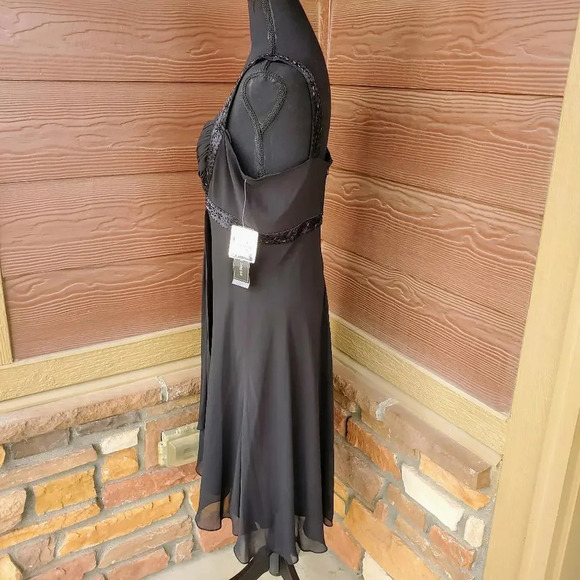 NWT JONES WEAR DRESS WOMEN'S SIZE 12 BLACK BEADED SWEETHEART NECKLINE - Picture 7 of 10